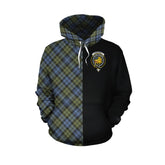 Campbell Faded Tartan Hoodie Half of Me - Cross Style