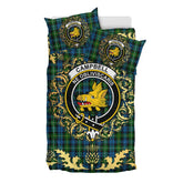Campbell of Argyll (no guards) Tartan Crest Bedding Set - Golden Thistle Style