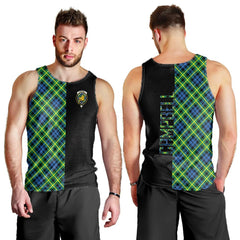Campbell of Breadalbane Ancient Tartan Crest Men's Tank Top - Cross Style