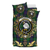 Campbell of Cawdor Tartan Crest Bedding Set - Golden Thistle Style