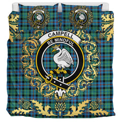 Campbell of Cawdor Ancient Tartan Crest Bedding Set - Golden Thistle Style