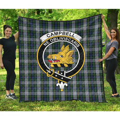 Campbell of Loudoun Tartan Crest Quilt
