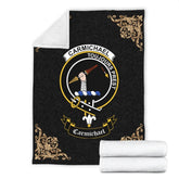 Carmichael Crest Tartan Premium Blanket Black