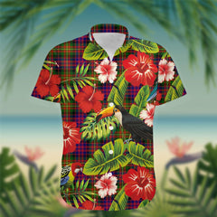 Carnegie Tartan Hawaiian Shirt Hibiscus, Coconut, Parrot, Pineapple - Tropical Garden Shirt