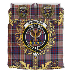 Carnegie 01 Tartan Crest Bedding Set - Golden Thistle Style