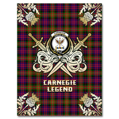 Carnegie Modern Tartan Gold Courage Symbol Blanket