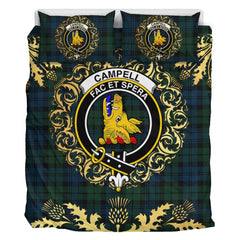 Carter - Campbell of Possil Tartan Crest Bedding Set - Golden Thistle Style