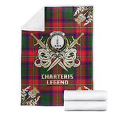 Charteris Tartan Gold Courage Symbol Blanket