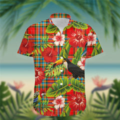 Chattan Tartan Hawaiian Shirt Hibiscus, Coconut, Parrot, Pineapple - Tropical Garden Shirt