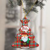 Chattan Tartan Christmas Ceramic Ornament - Santa Style