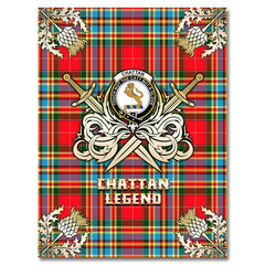 Chattan Tartan Gold Courage Symbol Blanket