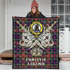Christie Tartan Crest Legend Gold Royal Premium Quilt