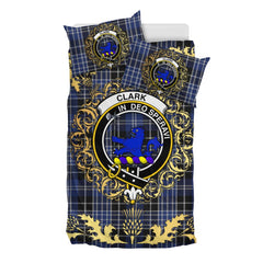 Clark (Lion) 02 Tartan Crest Bedding Set - Golden Thistle Style