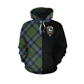 Cochrane Ancient Tartan Hoodie Half of Me - Cross Style