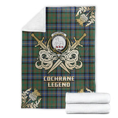 Cochrane Ancient Tartan Gold Courage Symbol Blanket