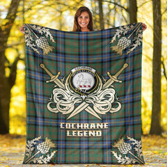 Cochrane Ancient Tartan Gold Courage Symbol Blanket