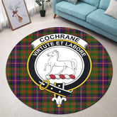 Cochrane Modern Tartan Crest Round Rug