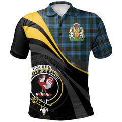 Cockburn Modern Tartan Polo Shirt - Royal Coat Of Arms Style