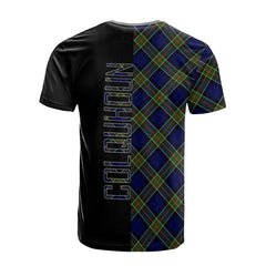 Colquhoun Modern Tartan T-Shirt Half of Me - Cross Style