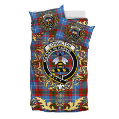 Congilton Tartan Crest Bedding Set - Golden Thistle Style