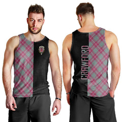 Crawford Ancient Tartan Crest Men's Tank Top - Cross Style