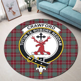 Crawford Modern Tartan Crest Round Rug