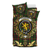 Cumming Hunting Tartan Crest Bedding Set - Golden Thistle Style