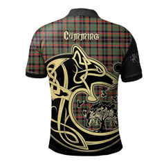 Cumming Hunting Ancient Tartan Polo Shirt Viking Wolf