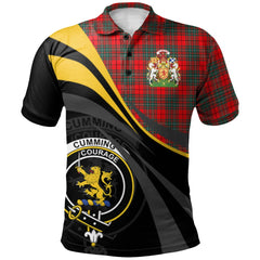 Cumming Modern Tartan Polo Shirt - Royal Coat Of Arms Style