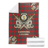 Cumming Modern Tartan Gold Courage Symbol Blanket