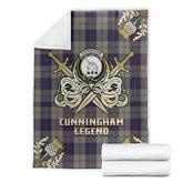 Cunningham Dress Blue Dancers Tartan Gold Courage Symbol Blanket