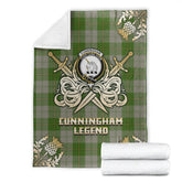 Cunningham Dress Green Dancers Tartan Gold Courage Symbol Blanket