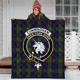 Cunningham Hunting Tartan Crest Quilt