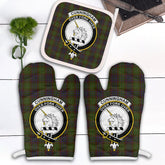 Cunningham Hunting Modern Tartan Crest Oven Mitt And Pot Holder (2 Oven Mitts + 1 Pot Holder)