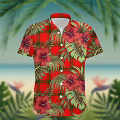 Darroch (Gourock) Tartan Hawaiian Shirt Hibiscus, Coconut, Parrot, Pineapple - Tropical Garden Shirt