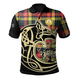 Dewar Tartan Polo Shirt Viking Wolf
