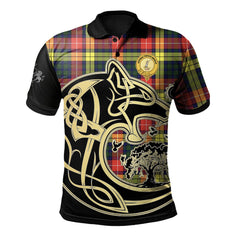 Dewar Tartan Polo Shirt Viking Wolf