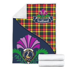Dewar Tartan Crest Premium Blanket - Thistle Style