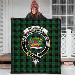 Douglas Black Tartan Crest Quilt
