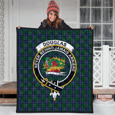 Douglas Green Tartan Crest Quilt