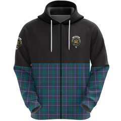 Douglas Modern Clan Half Of Tartan Zipper Hoodie