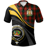 Douglas of Roxburgh Tartan Polo Shirt - Royal Coat Of Arms Style