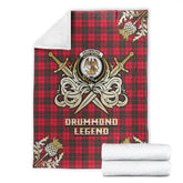 Drummond Modern Tartan Gold Courage Symbol Blanket