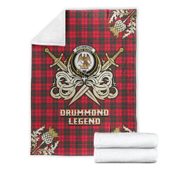 Drummond Modern Tartan Gold Courage Symbol Blanket