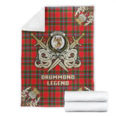 Drummond of Perth Tartan Gold Courage Symbol Blanket