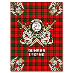 Dunbar Modern Tartan Gold Courage Symbol Blanket