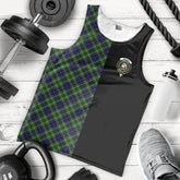 Duncan Modern Tartan Crest Men's Tank Top - Cross Style