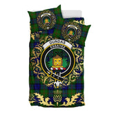 Dundas Modern Tartan Crest Bedding Set - Golden Thistle Style