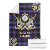 Dunlop Modern Tartan Gold Courage Symbol Blanket