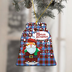 Edinburgh District Tartan Christmas Ceramic Ornament - Santa Style